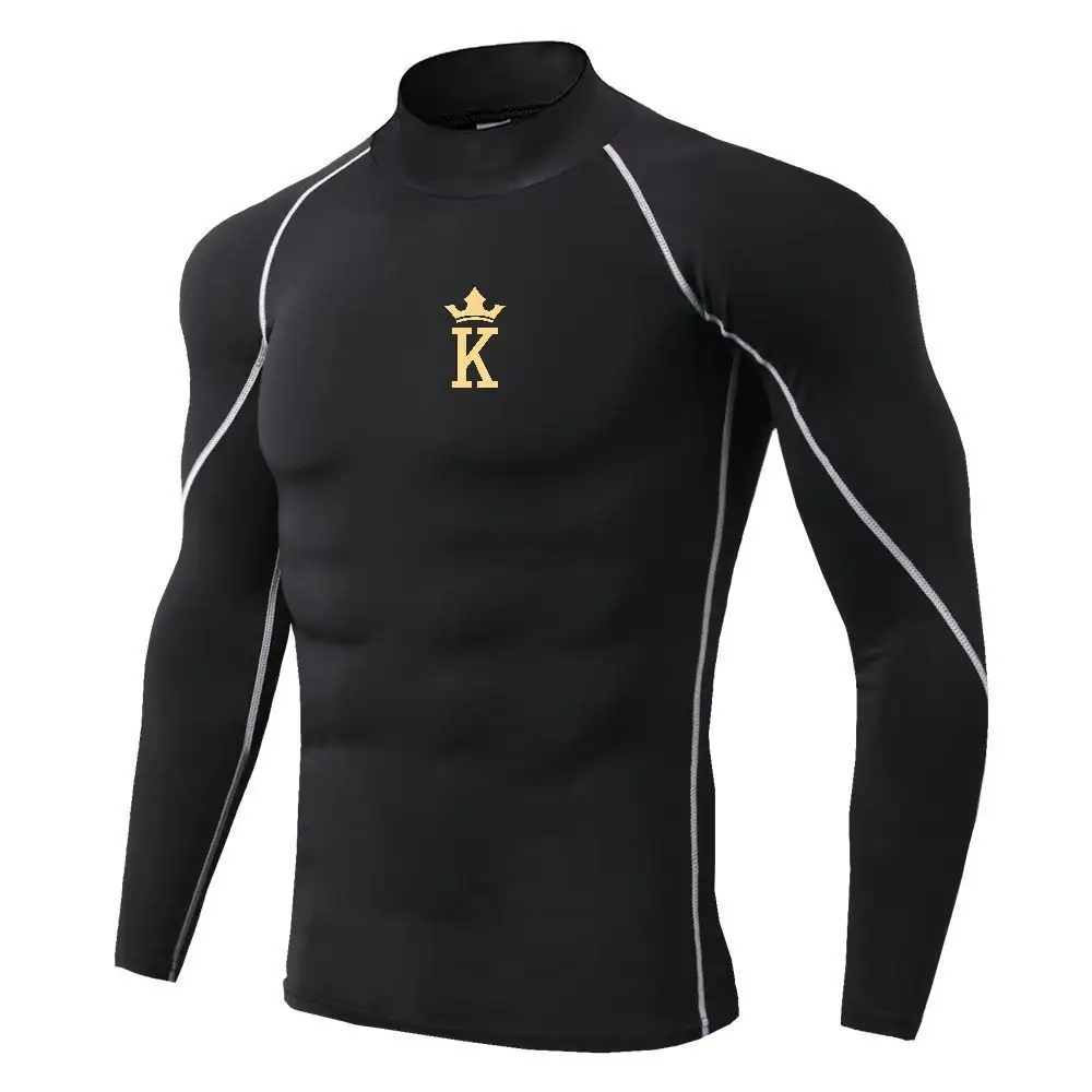 Quick Dry Underwear - Herren Sport-T-Shirt, schnelltrocknendes Bodybuilding-Laufshirt, langärmliges Kompressionsshirt,
