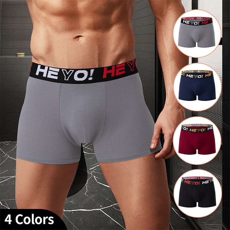 Boxer Brief Pack Cotton - 4-teiliges Set Herren-Unterwäsche aus Baumwolle in