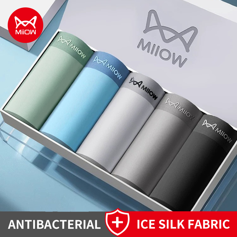 Boxer Shorts Modal - MiiOW 6Pcs Eis Seide Herren Unterwäsche